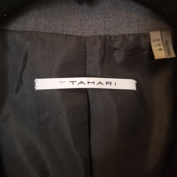 T Tahari Gray 3PC Pantsuit & Skirt, Size 14 - Picture 2 of 3